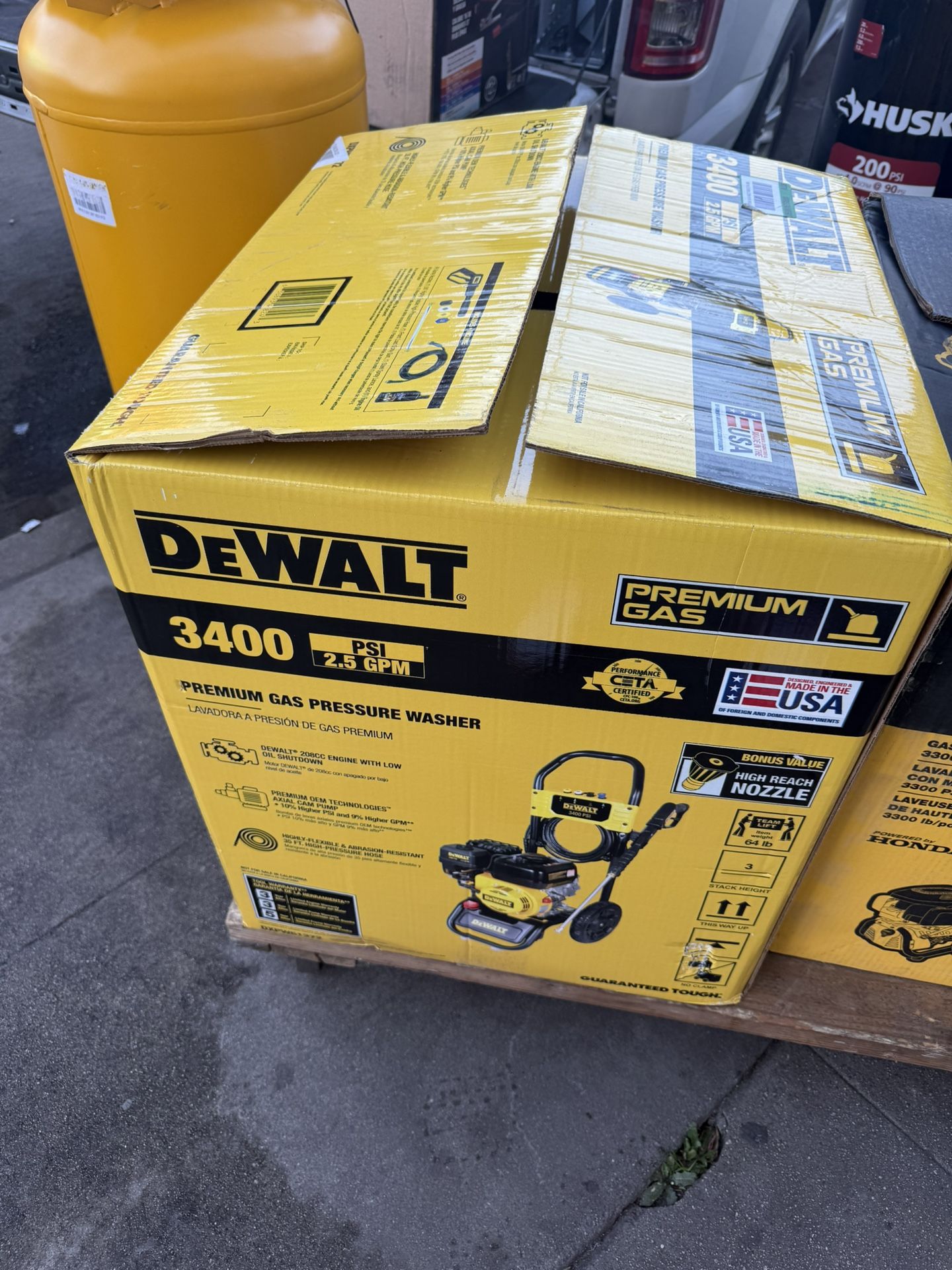 3400 PSI 2.5 GPM Gas Cold Water Pressure Washer with 208cc Engine