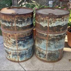 Vintage, Chippy, Industrial Barrels
