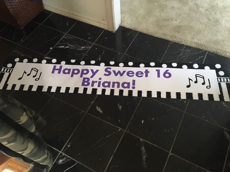 PARTY CITY BRIANA SWEET 16 BIRTHDAY BANNER