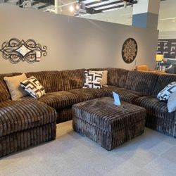 Brown Corduroy Fabric Modular Sectional Couch Color Options Fast Delivery Military Discount 👉 PLEASE ASK FOR JON GREEN WHEN YOU ARRIVE!