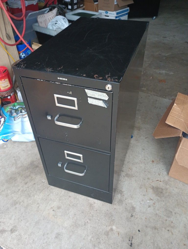 Office 2 Drawer Filing Cabinet Black