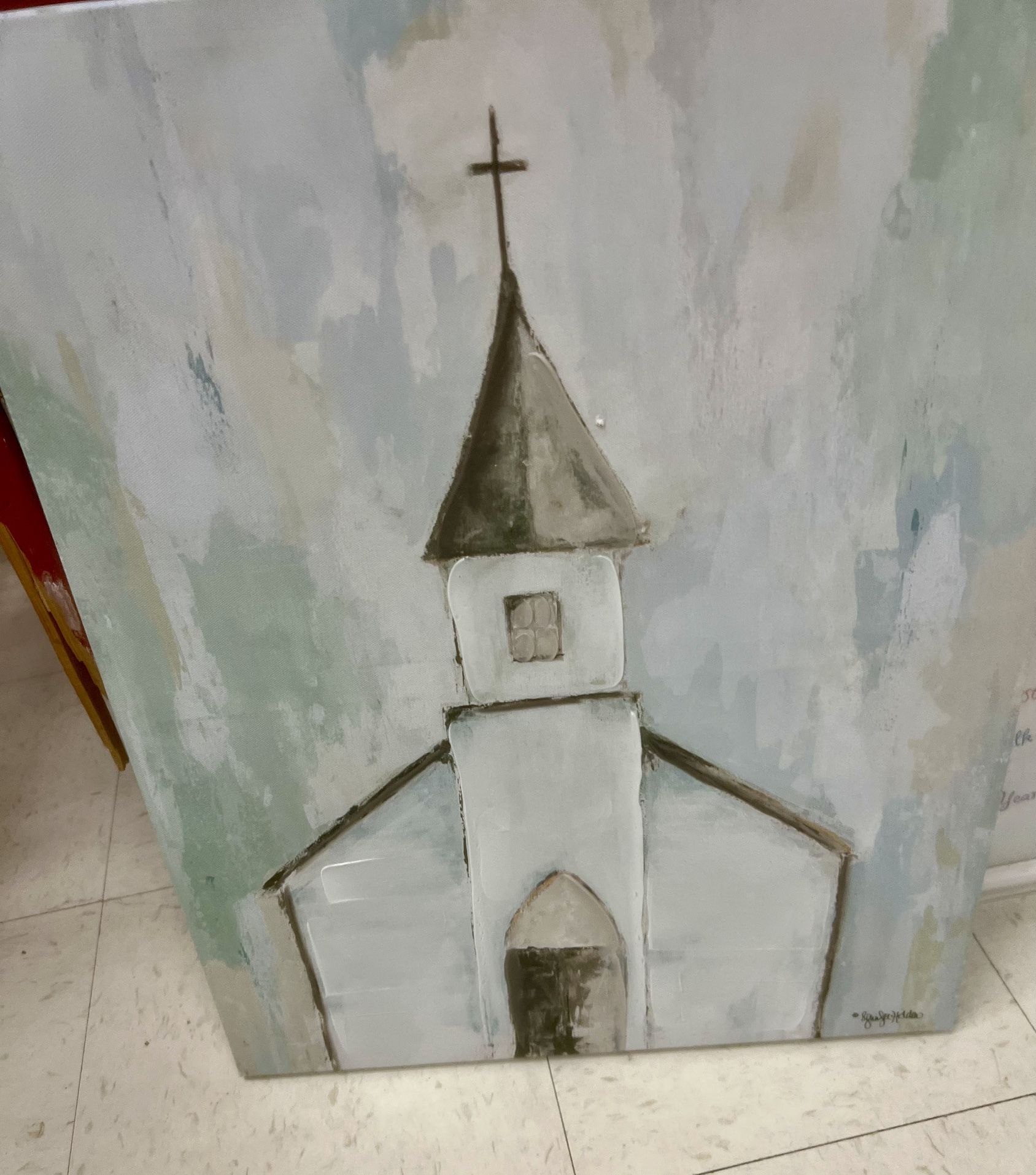 Church Watercolor Painting