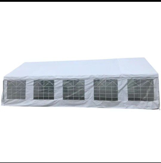 NEW PARTY TENT ONLY SALE!!!! 16x32FT White Heavy Duty Party Tent, 180g PE fabric

