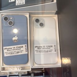 Apple iPhone 15 128 -256GB Blue Unlocked for All Carrier Pro With Tmobile 11 Gen 12 Mobile ATT Max 15 Verizon Straight 13 Metro 16 spectrum  