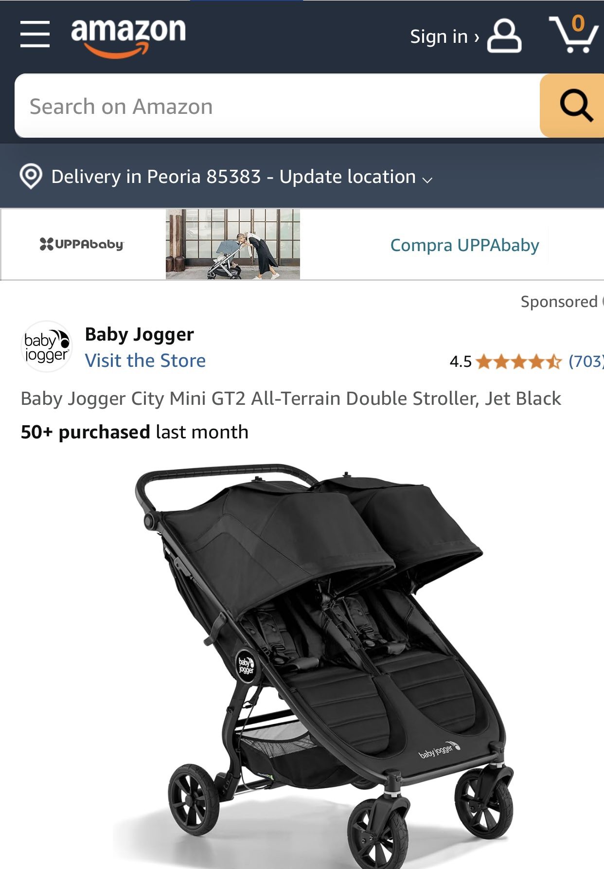 Baby Jogger Double Stroller