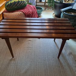 MCM Walnut Slat Bench or Coffee Table