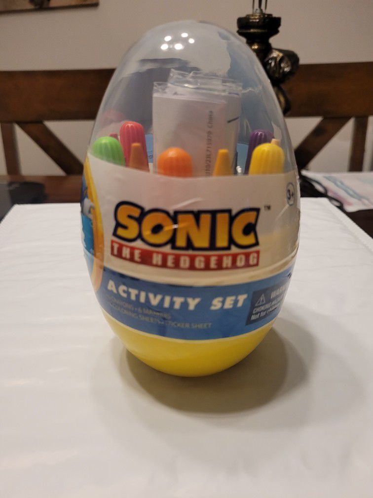 New Sonic The Hedgehog SEGA Activity Set Kids Arts and  Crafts 
