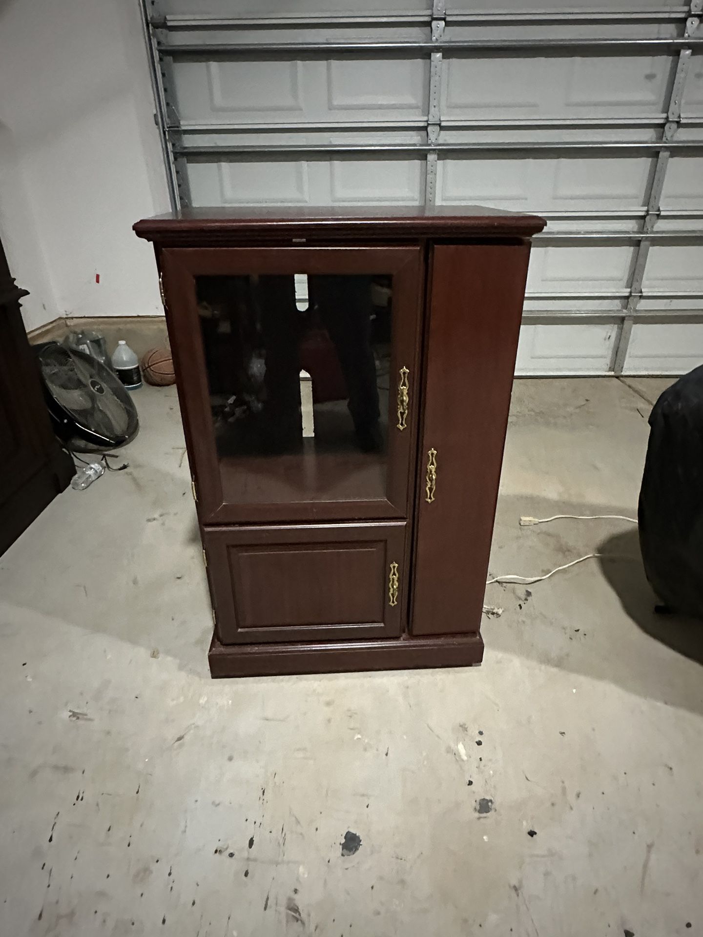 Beautiful Wooden Cabinet with glass Top