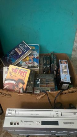 DVD player and VHS .￼VHS movies