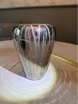 Silver mirrored vase