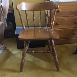 Vintage Solid Wood, Dining Table Chairs [Estate Sale]
