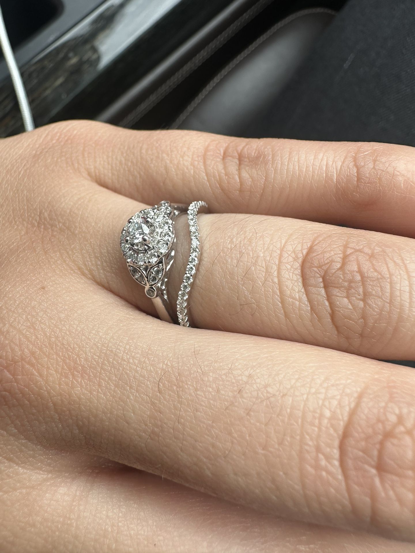 14k White Gold Ring Set 