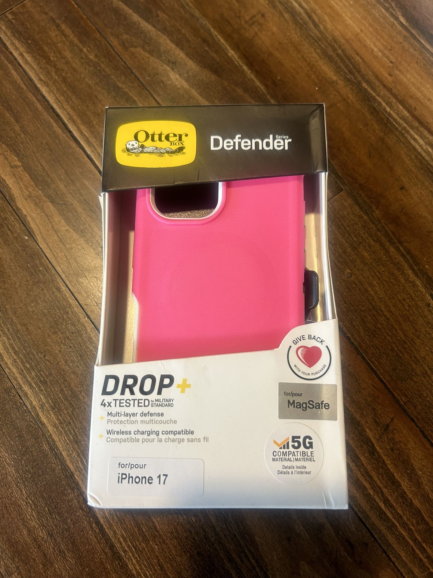 Otter box defender series for iPhone 17 pink 