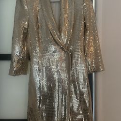 Zara Gold Blazer Dress 