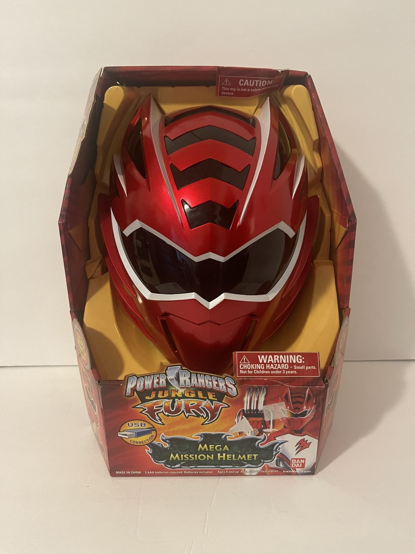 Power Rangers Jungle Fury HELMET NeW Lights and Sounds Red Ranger Helmet NIB