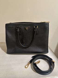 Prada Tote Bag Caviar Leather Black