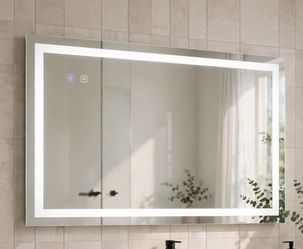 LED Backlit Bathroom Mirror with Touch Controls
