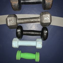Single Dumbbells Dumb Bell weights 8 And 10lb cast iron 