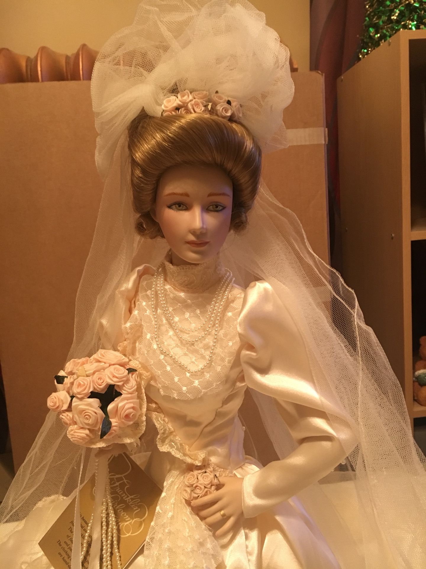 Gibson Girl Porcelain Bride Doll