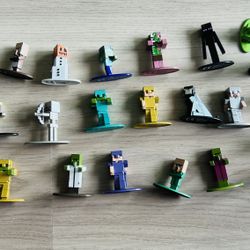 collection of Minecraft Nano Metalfigs