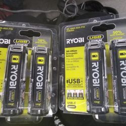 RYOBI USB Lithium 3.0 Ah Lithium-Ion Rechargeable Batteries. 