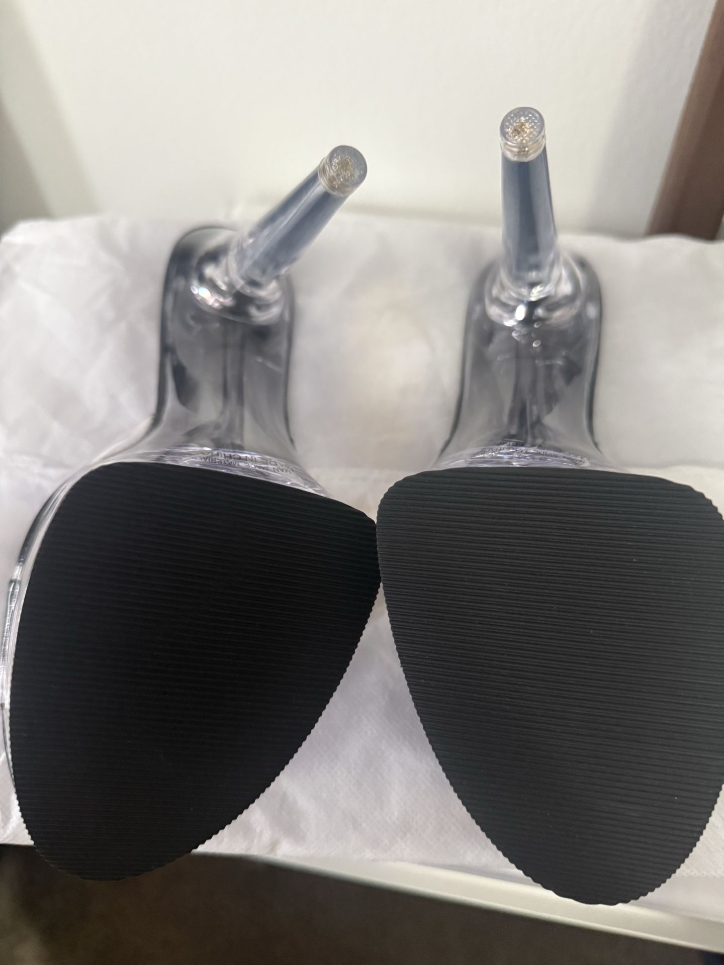 Clear heels size 8 1/2- Never Worn