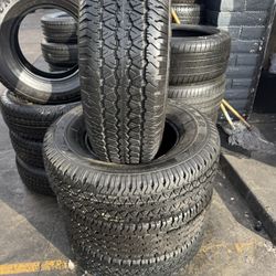 FOUR GOOD USED TIRES 95%TREAD LIFE. 265/70/16 GOODYEAR WRANGLER $300 price Include Instalación And Balance 