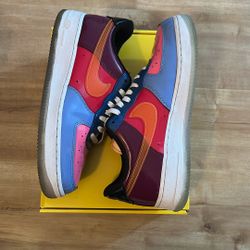 Air Force 1 x Undefeated- Multi Patent Orange size 8 M