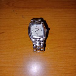Woman's Chico Silver Tone Quartz Hinged Cuff Bracelet Watch