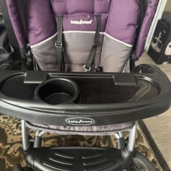 Purple And Grey Double Stroller