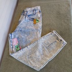 Vintage Rare Zena Jeans Acid Wash Mom Jean Size 7