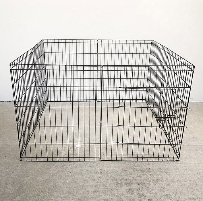 (NEW) $36 Foldable 30” Tall x 24” Wide x 8-Panel Pet Playpen Dog Crate Metal Fence Exercise Cage Play Pen 