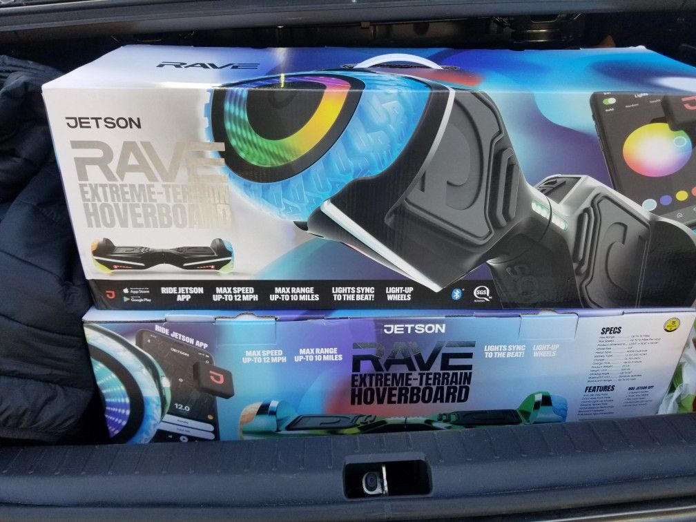 Jetson Rave Extreme Terrain Hoverboard (Built With Bluetooth Speakers) 2 For $250