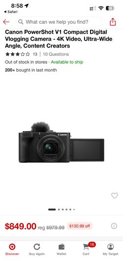 Sony - ZV-1 20.1-Megapixel Digital Camera for Content Creators and Vloggers - Black– Open Box, Excellent Condition