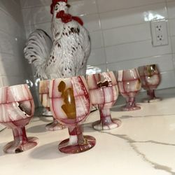 Red Onyx Goblets – Excellent Condition