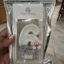 Birthday 6 Candle . 7pc Set 