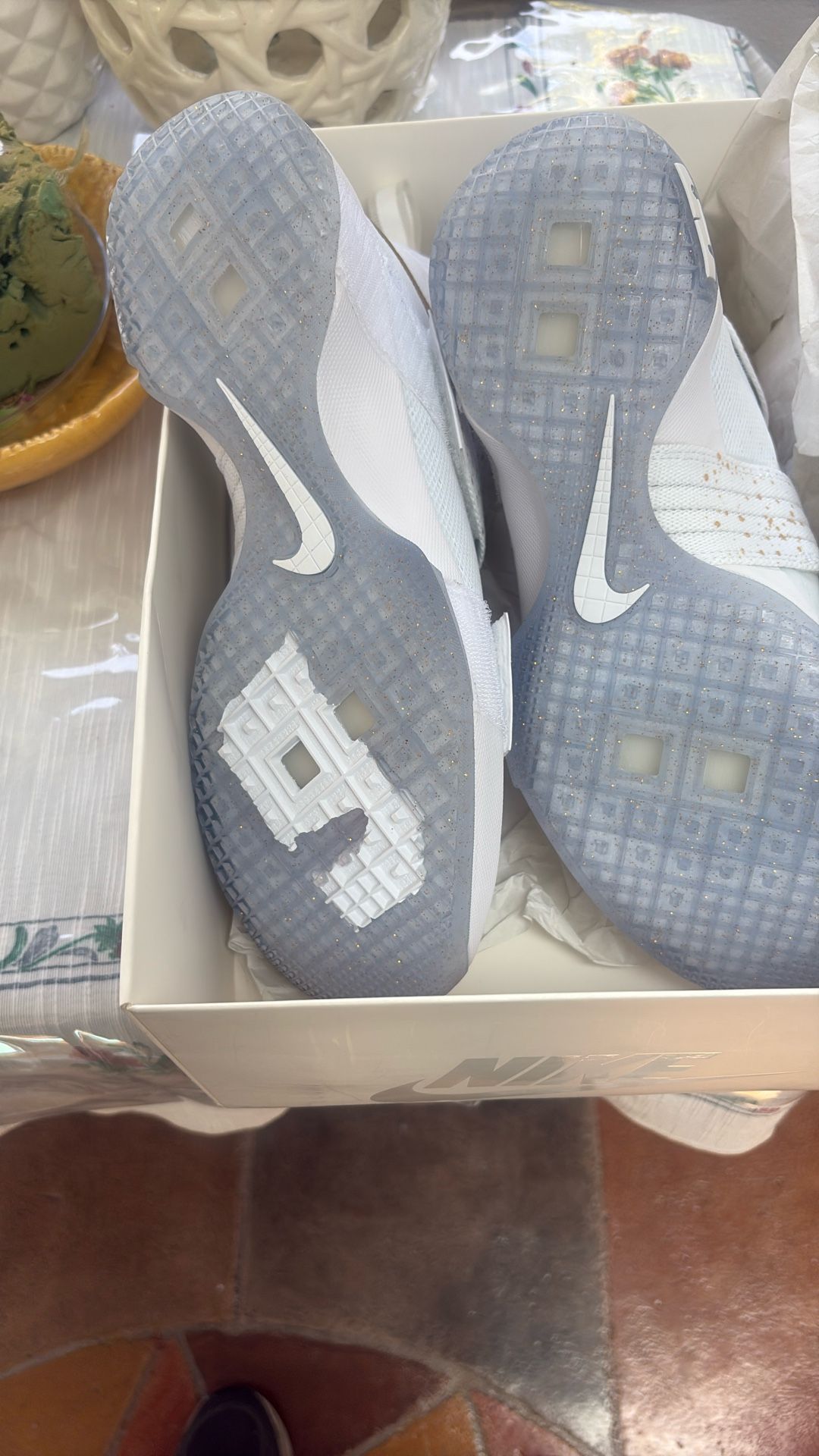 White Nike Basketball Tennis Shoes