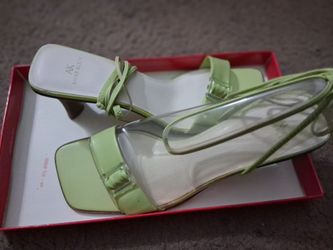 Anne Klein Green Strappy Heeled Sandals