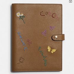 Coach Notebook With Diary Embroidery NWT