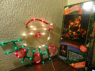 Mr. Christmas mini light sculpture Santa Claus ho ho ho outdoor lawn yard decoration