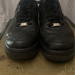 Size 11 Black Supreme Air Force 1s