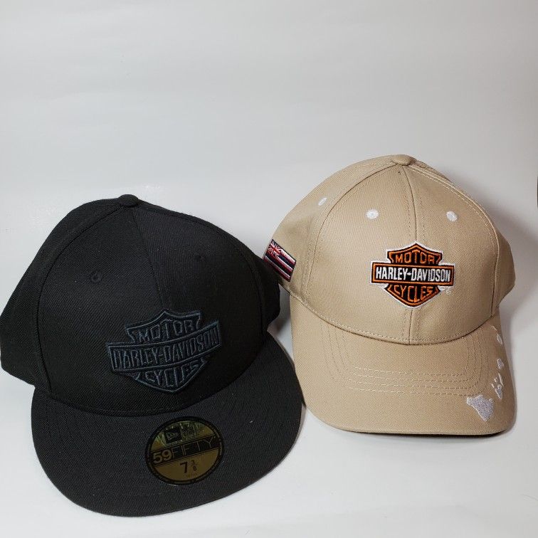 New Harley Davidson Hats New Era 59Fifty 7 3/8 Fitted Hawaiian Cap Flag Islands