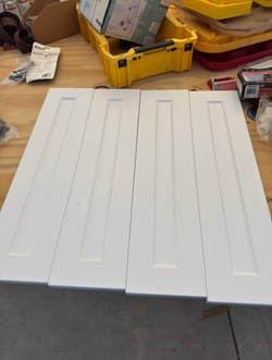 4 White Vinyl Cabinet Doors