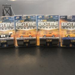 Jada Big Time Muscle Diecast Collectible Metal Cars. New Unopened.