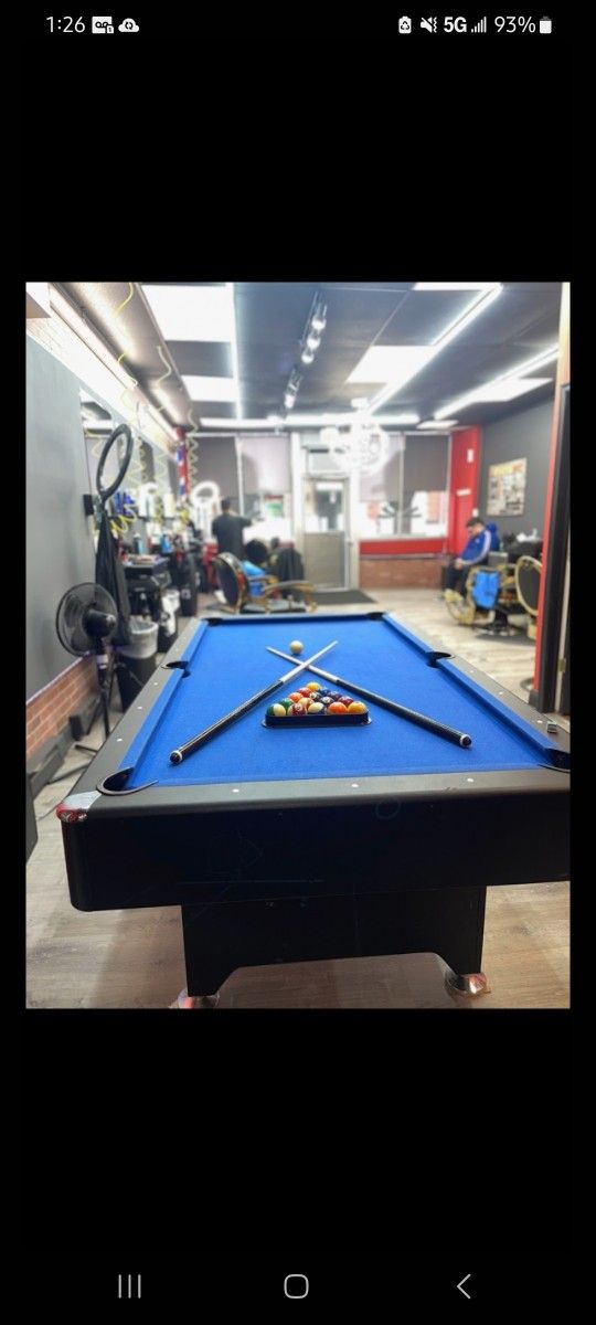 7 Foot Pool Table Blue