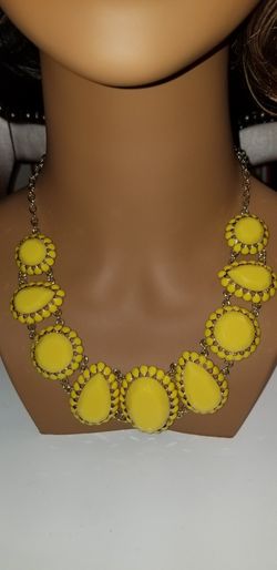 Yellow & Gold-Tone Statement Necklaces 