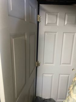 White 6-Panel Interior Door with Hinges