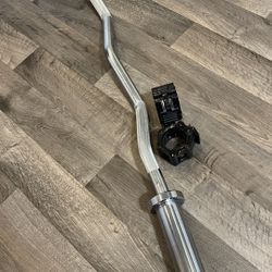 OLYMPIC CURLBAR WITH COLLARS