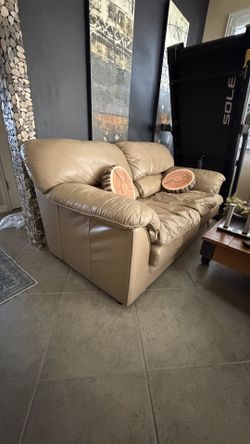 Genuine Leather Love Seat Couch