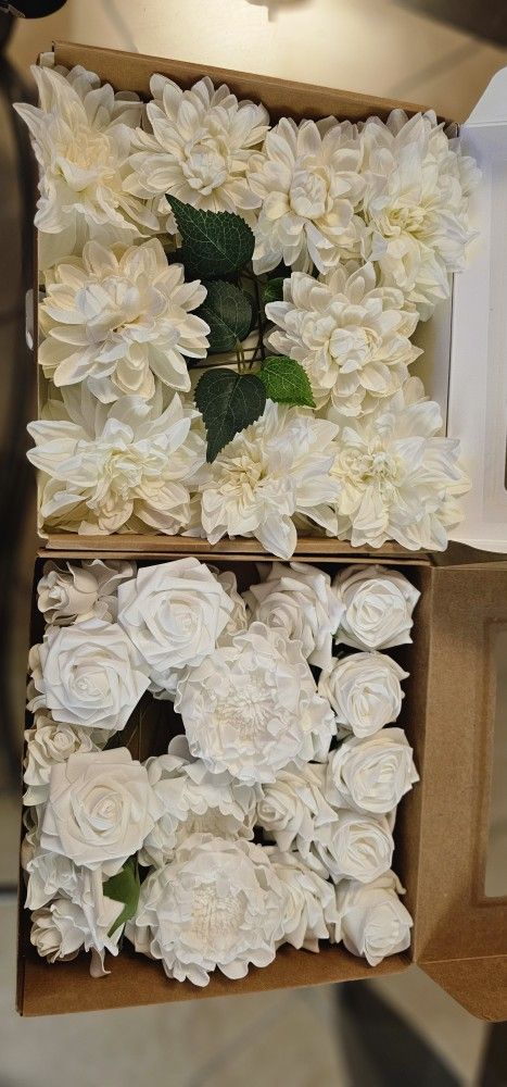 New 2 boxes of Ling's moment Artificial Flowers 
